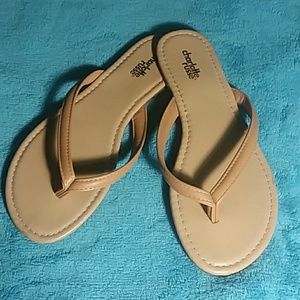 Charlotte Russe Tan Flip Flops